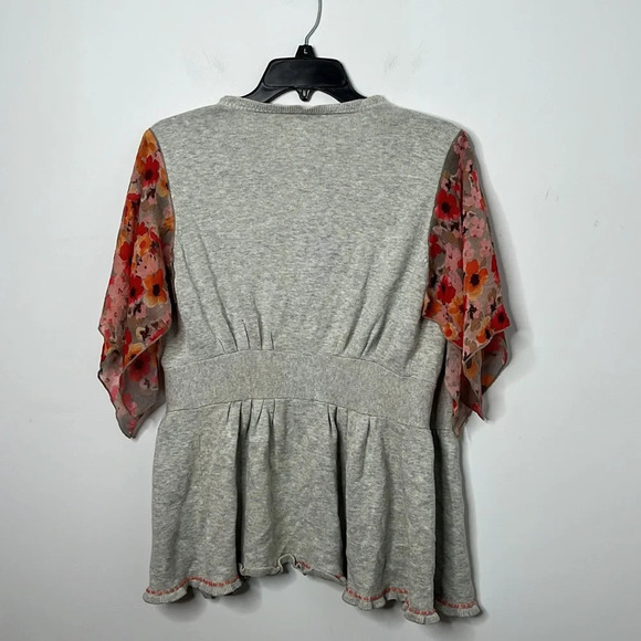 Nick & Mo Cotton Blooming Flutter Sleeve Embroidered Floral Cardigan - Picture 5 of 5